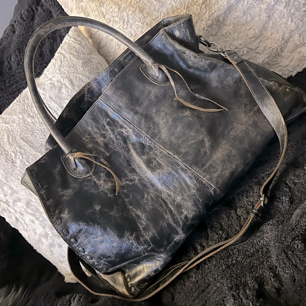 SOLD💖💖Bed Stu Rockaway Black Lux Leather Bag NEW